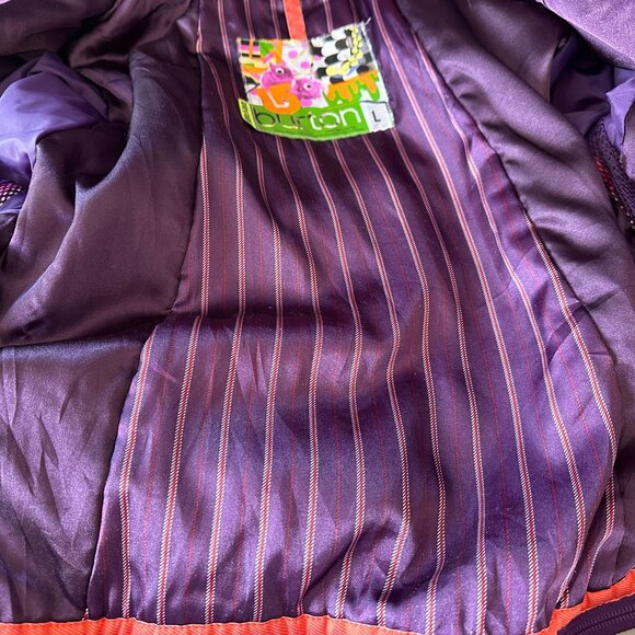 Burton Womens Large Jacket DryRide WMS Tabloid Hooded Zipper Ski Snowboard Coral - Picture 11 of 15